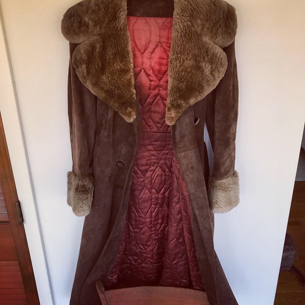 Vintage 70s Penny Lane Real Suede and Fur Coat by Rajac Leathers Canada - Picture 5 of 9